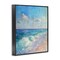Stupell Industries Soft Ocean Beach Framed Giclee Wall Art Design by LSR Design Studio